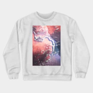 Abstract colourful aesthetic beautiful dream love romantic clouds sky soaps gold pink vintage female Crewneck Sweatshirt